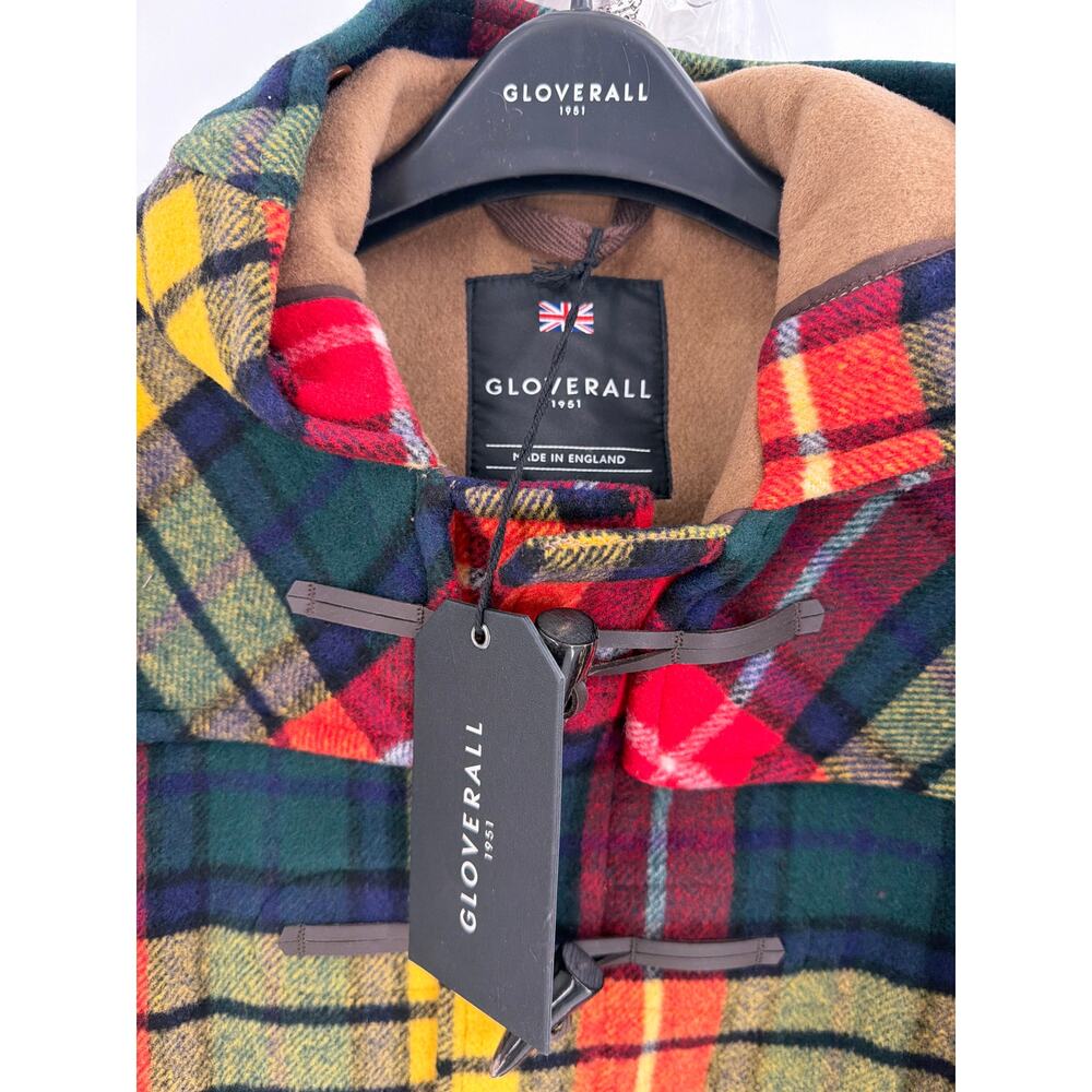Gloverall Women's Buchanan Camel Tartan Reversible Morris Duffle Coat Size M - Picture 5 of 13